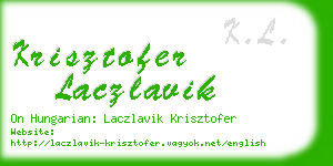 krisztofer laczlavik business card